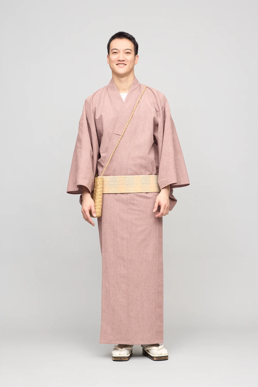 片貝木綿 / 綿麻 / 千鳥格子 / 弁柄松煙