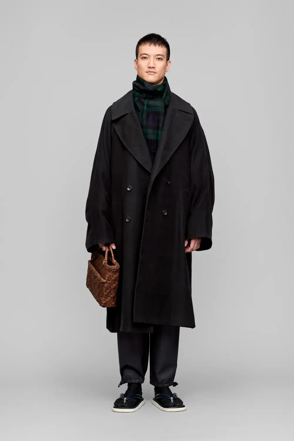 Y.&SONS x Graphpaper / Supima Moleskin Coat / BLACK